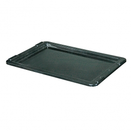 Stülpdeckel für Volumenbox, schwarz, LxB 790x400 mm, Polypropylen-Kunststoff (PP)