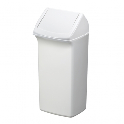 Abfall- und Wertstoffsammler mit Schwingdeckel, BxTxH 366x320x747 mm, 40 Liter, weiß