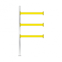 Paletten-Anbauregal mit 3 Paar Tragbalken für 8 Europaletten , Fachlast 2200 kg/Tragbalkenpaar, BxTxH 1885 x 1100 x 4000 mm Paletten-Anbauregal mit 3 Paar Tragbalken für 8 Europaletten , Fachlast 2200 kg/Tragbalkenpaar, BxTxH 1885 x 1100 x 4000 mm