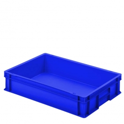 Euro-Stapelbehälter mit 2 Griffleisten, LxBxH 600x400x120 mm, blau