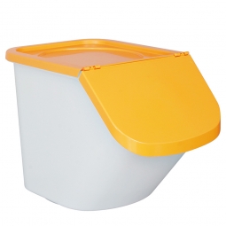 Zutatenbehälter / Zutatenspender, 40 Liter, LxBxH 610x430x450 mm, weiß/orange