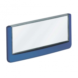 Türschild aus ABS-Kunststoff mit aufklappbarem Sichtfenster, BxH 149x52,5 mm, dunkelblau