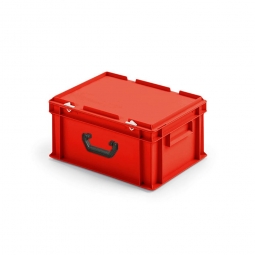 Euro-Koffer aus PP mit Tragegriff, LxBxH 400x300x185 mm, rot