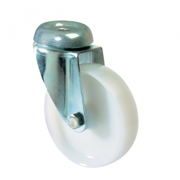 Schwere Apparate-Lenkrolle, Rad-ØxB 80x22 mm, Tragkraft 50 kg, weiß