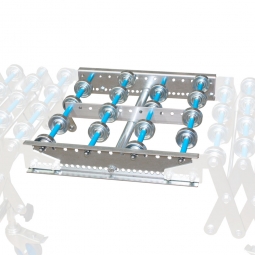 Verbindungsstück für Scheren-Röllchenbahnen mit Kunststoff-Röllchen, Bahnbreite 600 mm