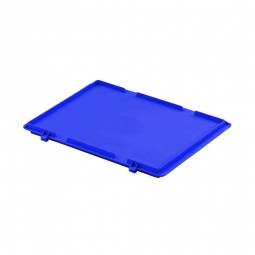 Scharnierdeckel für Euro-Stapelbehälter, LxB 400x300 mm, blau