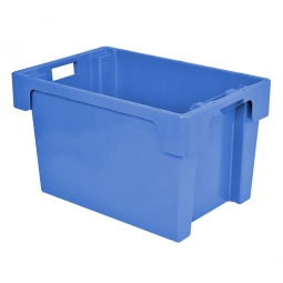 2 Mehrwegbehälter/Versandbehälter mit Deckel 70 l LxBxH 600x400x400 mm blau 