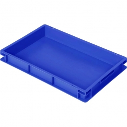 Eurobehälter mit 2 Griffleisten, LxBxH 600x400x75 mm, 13 Liter, blau
