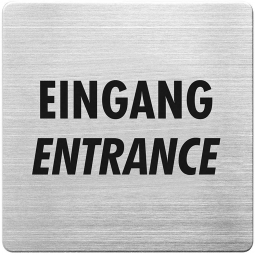 Hinweisschild "Eingang", Edelstahl, HxBxT 90x90x1 mm