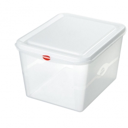 Transparente Aufbewahrungsbox mit Deckel, LxBxH 325x265x200 mm, 12,5 Liter