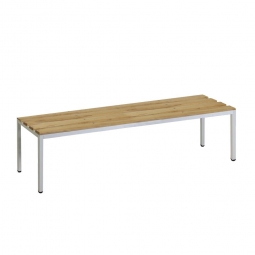 Sitzbank, BxTxH 1200x400x400 mm, Gestell RAL 7035 lichtgrau, Sitzfläche aus Naturholz Sitzbank, BxTxH 1200x400x400 mm, Gestell RAL 7035 lichtgrau, Sitzfläche aus Naturholz