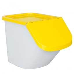 Zutatenbehälter / Zutatenspender, 40 Liter, LxBxH 610x430x450 mm, weiß/gelb