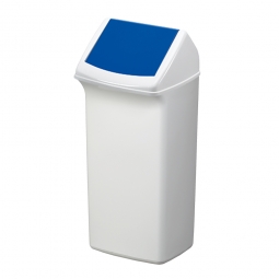 Abfall- und Wertstoffsammler mit Schwingdeckel, BxTxH 366x320x747 mm, 40 Liter, blau