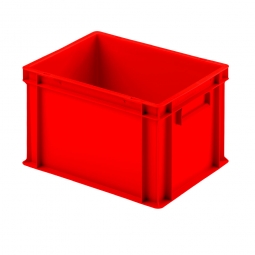 Euro-Geschirrkasten mit 2 Griffleisten, PP, LxBxH 400x300x235 mm, 23 Liter, rot