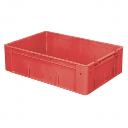 Schwerlastbehälter, geschlossen, PP, LxBxH 600x400x175 mm, 31 Liter, 2 Griffleisten, rot