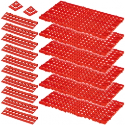 Bodenrost-Set, 18-teilig, rot, 2,3 m²