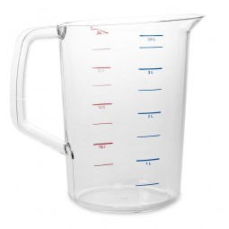 Messbecher aus klarem bruchfestem Polycarbonat (PC), Inhalt 3,8 Liter, ØxH 182x250 mm
