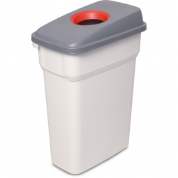 Abfall- und Wertstoffbehälter mit Einwurfloch, BxTxH 290x490x680 mm, eckig, 55 Liter