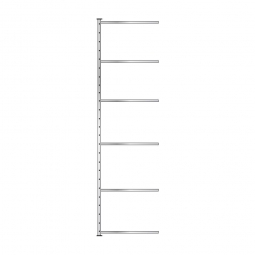 Fachboden-Steck-Anbauregal, glanzverzinkt, BxTxH 1235x615x3000 mm, mit 6 Fachböden Fachboden-Steck-Anbauregal, glanzverzinkt, BxTxH 1235x615x3000 mm, mit 6 Fachböden