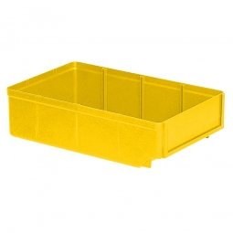 Regalkasten, gelb, LxBxH 300x186x83 mm, Polystyrol-Kunststoff (PS), Gewicht 260 g