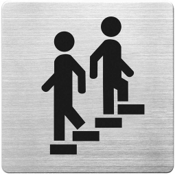 Hinweisschild "Treppe", Edelstahl, HxBxT 90x90x1 mm