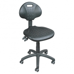 Arbeitsdrehstuhl mit Rollen, Sitz und Rückenlehne aus Polyurethanschaum
