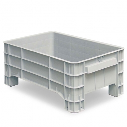 Volumenbox mit 4 Füßen, 150 Liter, LxBxH 1030x630x440 mm, grau