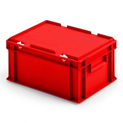 Euro-Deckelbehälter aus PP, LxBxH 400x300x185 mm, rot