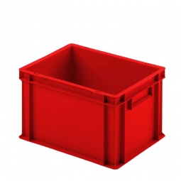 Euro-Stapelbehälter mit 2 Griffleisten, LxBxH 400x300x235 mm, rot