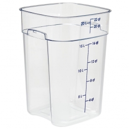 Platzsparbehälter, viereckig, LxBxH 256x310x400 mm, Inhalt 20,8 Liter - glasklar