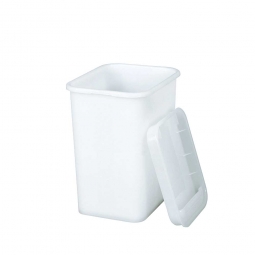 Vorratsbehälter mit Deckel, PP, LxBxH 170x140x210 mm, 3 Liter, weiß