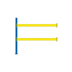 Paletten-Anbauregal mit 2 Paar Tragbalken für 9 Europaletten, Fachlast 1800 kg/Tragbalkenpaar, BxTxH 2785 x 1100 x 2500 mm Paletten-Anbauregal mit 2 Paar Tragbalken für 9 Europaletten, Fachlast 1800 kg/Tragbalkenpaar, BxTxH 2785 x 1100 x 2500 mm