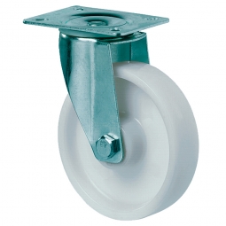 Transportgeräte-Lenkrolle, Rad-ØxB 200x50 mm, Tragkraft 300 kg, weiß