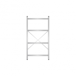 Edelstahl-Steck-Grundregal, BxTxH 1000x600x2000 mm, mit 4 Regalböden T: 550 mm
