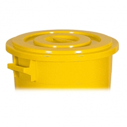 Deckel für Rundtonne 75 Liter, gelb