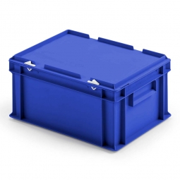 Euro-Deckelbehälter aus PP, LxBxH 400x300x185 mm, blau