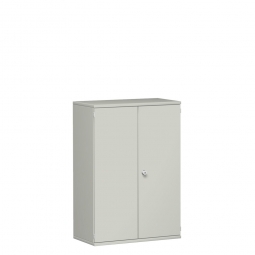 Flügeltürenschrank PRO, 3 Ordnerhöhen, lichtgrau, BxTxH 1000x425x1152 mm