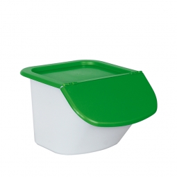 Zutatenbehälter / Zutatenspender, 15 Liter, LxBxH 440x400x280 mm, weiß/grün