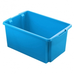 Leichter Drehstapelbehälter, LxBxH 595x395x280 mm, 51 Liter, blau