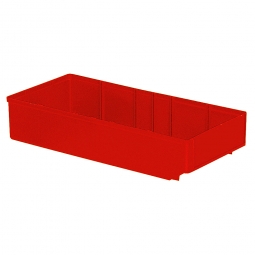 Regalkasten, rot, LxBxH 400x186x83 mm, Polystyrol-Kunststoff (PS), Gewicht 340 g