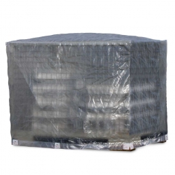 Abdeckhaube für Gitterbox, transparent, LxBxH 1250x850x980 mm, Materialstärke 120g/qm