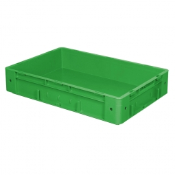 Schwerlastbehälter, geschlossen, PP, LxBxH 600x400x120 mm, 20 Liter, 2 Griffleisten, grün