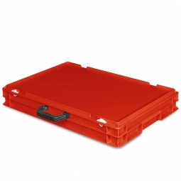 Euro-Koffer aus PP mit Tragegriff, LxBxH 600x400x85 mm, rot