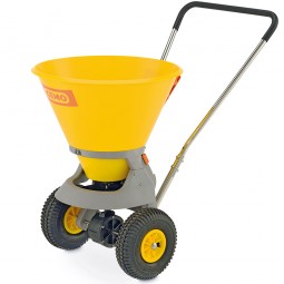 Streuwagen, Inhalt 35 Liter, gelb, für mittlere Streuflächen, 6 Streustufen, Streubreite 1 bis 4 m