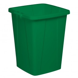 Abfall- und Wertstoffbehälter, eckig, 90 Liter, BxTxH 520x490x610 mm, grün