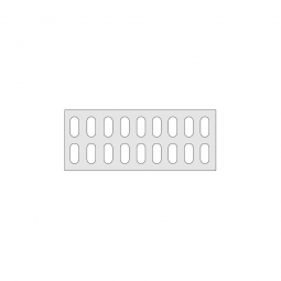 Gitterregalboden aus Kunststoff (Polystyrol), BxT 950x380 mm, bestehend aus 2 Bodensegmenten und 2 Trägerholmen