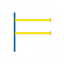 Paletten-Anbauregal für 9 Europaletten, Tragbalkenebenen mit 38 mm Spanplattenböden, Fachlast 1800 kg/Tragbalkenpaar, BxTxH 2785 x 1100 x 3000 mm Paletten-Anbauregal für 9 Europaletten, Tragbalkenebenen mit 38 mm Spanplattenböden, Fachlast 1800 kg/Tragbalkenpaar, BxTxH 2785 x 1100 x 3000 mm