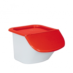 Zutatenbehälter / Zutatenspender, 15 Liter, LxBxH 440x400x280 mm, weiß/rot