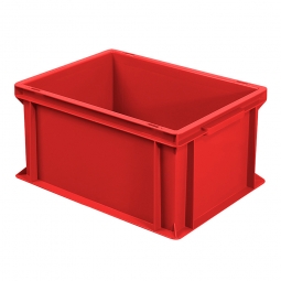 Eurobehälter mit 2 Griffleisten, LxBxH 400x300x220 mm, 21 Liter, rot