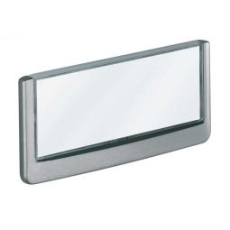 Türschild aus ABS-Kunststoff mit aufklappbarem Sichtfenster, BxH 149x52,5 mm, graphit